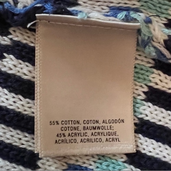 Anthropologie Moth ‘Inside out’’ Knit Sleeveless Sweater Striped Blue SZ L - Picture 8 of 10